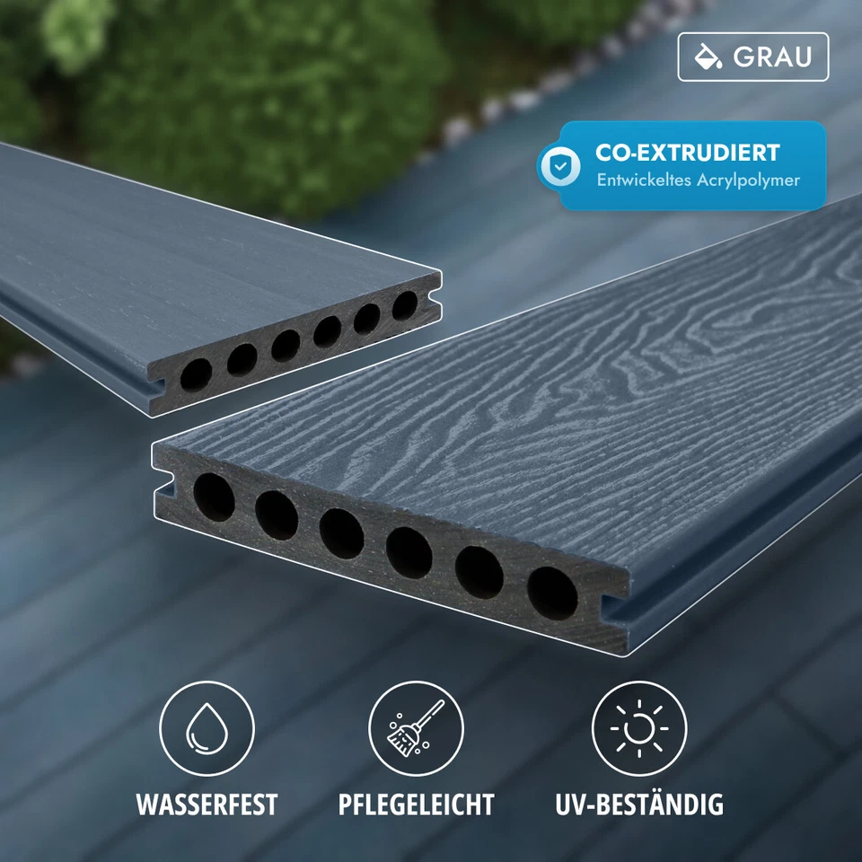 WPC Terrassendielen Holzoptik Premium Diele 2.Generation Kratzfestigkeit, Muster - Bild 1 von 4