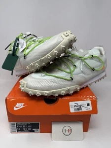 WMNS Nike Off white Waffle Racer Electric Green 2019 Size 13.5/12 Authentic Used - Picture 1 of 10