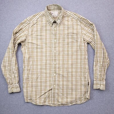 Camisa Beretta Abotonada Talla Mediana Manga Larga Marrón Algodón A Cuadros Para Hombre Foto 1 de 4