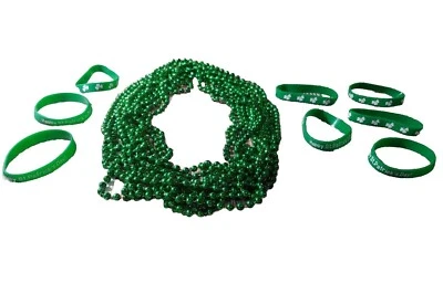 Juego de 12 Collares Día de San Patricio de 20 piezas 15" de largo + 8 Pulseras Fiesta  Foto 1 de 4