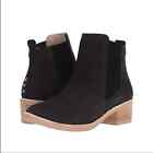 Reef Voyage Leather Slip-on Stacked Heel Black Ankle Boot Size 8.5
