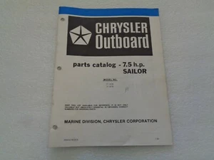Chrysler Service Parts Catalog 1981 7.5 HP Sailor - Bild 1 von 2