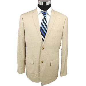 Perry Ellis Blazer Mens 40R Brown Sports Coat Poly Blend Jacket 2 Buttons Vented - Picture 1 of 20