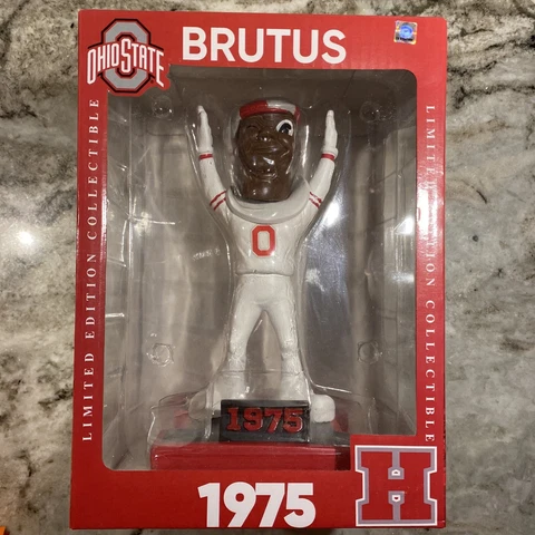 BRUTUS Ohio State Buckeyes “O-H-I-O” 1975 "H" Mascot Bobblehead Limited Edition Cover