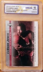 2003-04 Upper Deck Phenomenal Beginning #10 LeBron James RC Rookie WCG 10 - Foto 1 di 4