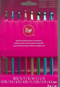 Nuevo Juego de Ganchos de Ganchillo Boye Tallas: US D, E, F, G, H, I, J & K - Imagen 1 de 2