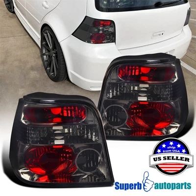 Fits 1999-2006 Volkswagen Golf GTI MK4 Tail Lights Brake Lamps Smoke Replacement - Image 1 of 4