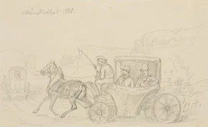 W. CAMPHAUSEN (*1818), paseo en carruaje por el valle de Münstertal, 1841, lápiz - Imagen 1 de 5