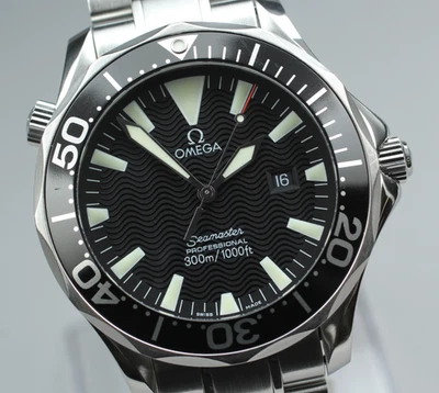 [Exc+5 Box] Omega Seamaster 300M 2264.50 41mm Black Quartz Men's Watch JAPAN - Image 1 of 4