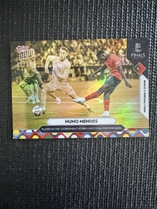 Nuno Mendes 2025 UEFA Nations League Topps NOW Card 6 Gold Foil Parallel 1/50 - Picture 1 of 2