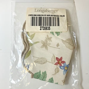 Longaberger Fabric LINER for 2000 Horizon Of  Hope Basket - Botanical Fields MIP - Picture 1 of 1