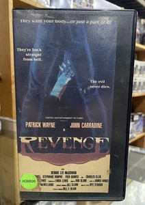 Vintage 1986 Revenge VHS Horror United Home Video John Carradine - Picture 1 of 3
