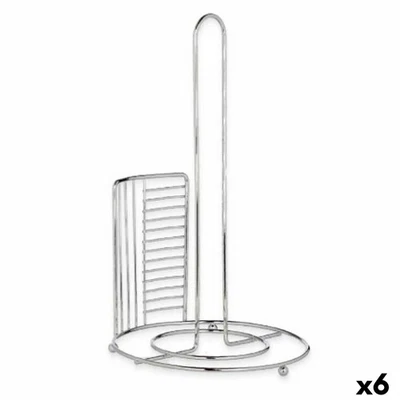 Portarotolo di Carta da Cucina Kinvara Argentato Argento Metallo 18,5 x 31,5  - Immagine 1 di 2