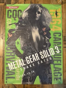 Metal Gear Solid 3 Snake Eater JAPAN Promotional Poster B2 Konami PS2 USA Seller - Picture 1 of 3