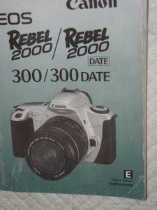 ORIGINAL CANON BEDIENUNGSANLEITUNG FÜR CANON EOS REBEL 2000 35MM FILMKAMERA - Bild 1 von 1
