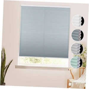 Cordless Cellular Shades, Window Blinds 22"W x 64"H Light Filtering│navy Blue - Picture 1 of 7