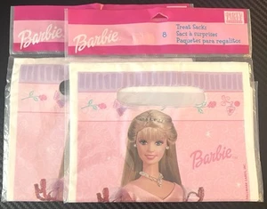 Vintage 2001 Barbie Treat Sacks Happy Birthday Party Set of 2 (16 Bags Total) - Picture 1 of 5