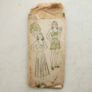 1940er Vintage 34" Büste New York Muster 266 Bikini Shorts Rock Schnittmuster - Bild 1 von 10