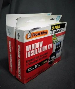 Frost King Window Insulation Standard Size 42" X 62" 3 Pack Each - Picture 1 of 8