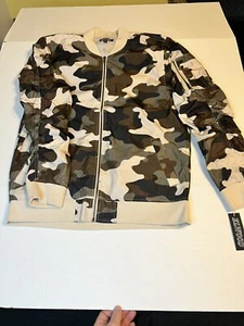 Elwood Men's Camouflage Extended Bomber Jacket Lightweight Zipper front Size L - Picture 1 of 5