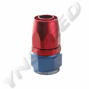 ALUMINUM ALLOY AN16 AN-16 STRAIGHT SWIVEL HOSE END FITTING ADAPTER RED/BLUE - Picture 1 of 7
