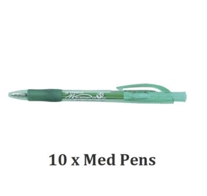 Stabilo 318M36 Marathon 318 Med Retractable Ballpoint Pens GREEN 55E031 B25 - Picture 1 of 1