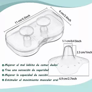 1 Pair Silicone Nipple Shield Soft Triangular Nursing Nipple Shields - Picture 1 of 12