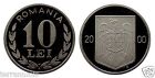 e447 ROMANIA PAIR of 10 lei 2000 KM# 116 PROOF - coin and medal rotation ! RRR