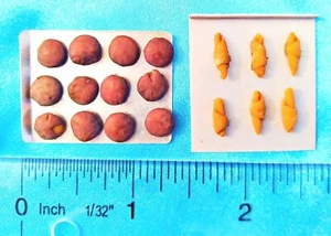 2 - TRAY OF PASTRIES BAKING S-2 - 1" MINI DOLL HOUSE ACCESSORIES - Picture 1 of 2
