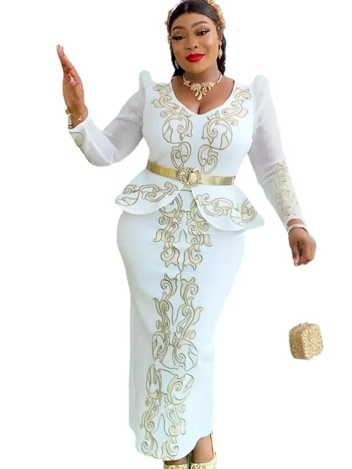 African Dresses for Women Africa Clothing Plus Wedding Long Dress Outfits Robe - Image 1 of 4