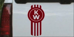 Kenworth Logo KW No Text Car Truck Window Decal Sticker Burgundy 8X4.4 - Imagen 1 de 1