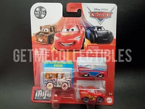 DISNEY PIXAR CARS MINI RACERS 3 PACK SOAPY MATER UNION JACK RAMONE FREE SHIP $15 - Picture 1 of 2
