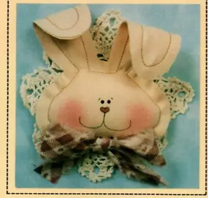 Wabbit Bunny Rabbit Stuff Pin Ornament or Magnet Pattern Primitive Folk Country - Picture 1 of 2