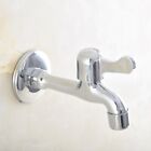 Polished Chrome Wall Mounted Bathroom Mop Pool Sink Water Tap Faucet fav165