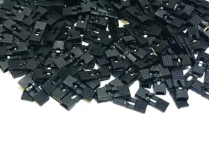 Mini Micro 2.54mm Cabezal Jumper Tapas NEGRO Mango Placa de Circuito Derivación Parte 100 piezas - Imagen 1 de 3