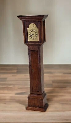 House of Miniatures Finished Completed William & Mary Grandfather Clock 7.25" - Image 1 of 4