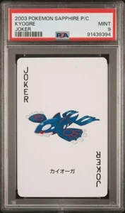 PSA 9 2003 POKEMON JAPANESE SAPPHIRE POKER NINTENDO PLAYING CARD KYOGRE JOKER - Picture 1 of 5