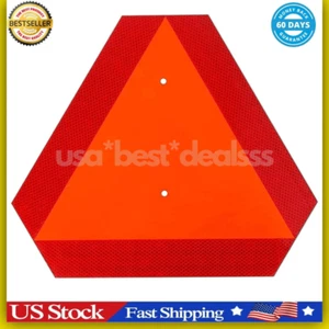 Slow Moving Vehicle Safety Sign,Slow Moving Vehicle Triangle Sign,Aluminum Grade - Picture 1 of 24