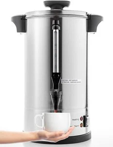 SYBO SR-CP-50BCommercial Grade StainlessSteel Coffee Maker HotWater Urn,50Cup 8L - Picture 1 of 8