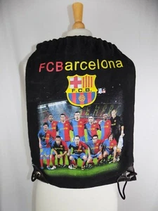 FC Barcelona Tote Bag Gym Sack bag Soccer bag Black Color - Picture 1 of 2