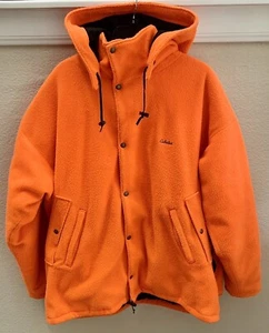 Cabelas Dry Plus Safety Orange Fleece Jacket Men's X-Large w/ Hunting Game Vest - Picture 1 of 10