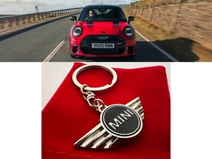 Llavero Mini Logo Coche - Aleación Cromo Negro Plata | Regalo para Él Ella | Bolsa - Imagen 1 de 7