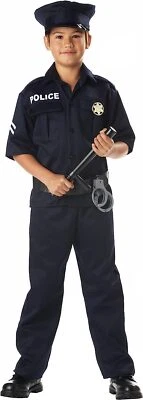 Disfraz de policía azul policía policía policía policía disfraz elegante Halloween niño Foto 1 de 2