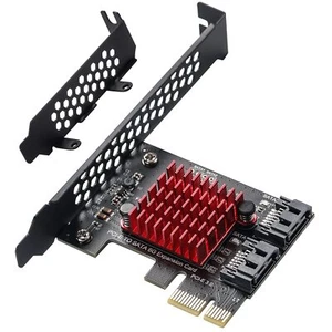 2 SATA Expansion Card PCI-E 3.0 GEN3 JMICRON + JMB582 Chip 6 Gbit/s Expansi - Picture 1 of 8