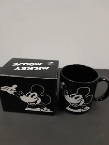 DISNEY MICKEY MOUSE COFFEE, TEA MUG, 12oz CUP BLACK WHITE IN ORIGINAL BOX - Picture 1 of 5