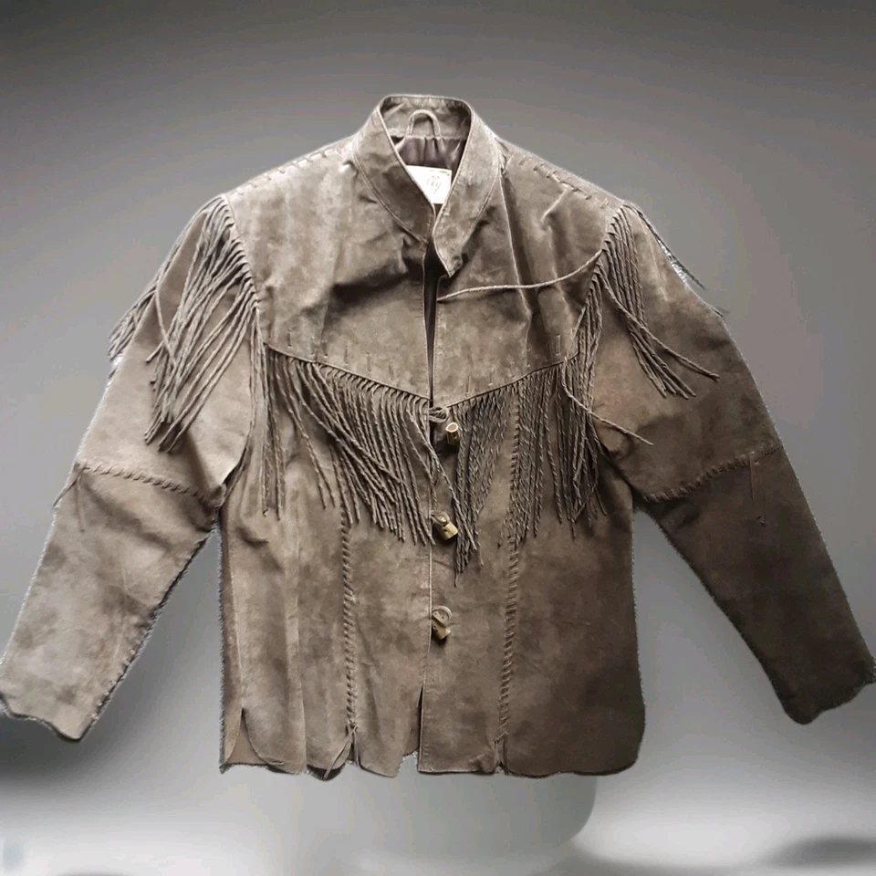 Scully Western светло-коричневый женщин маленький бахрома кожаная куртка L-9 стиль - Изображение 1 из 4