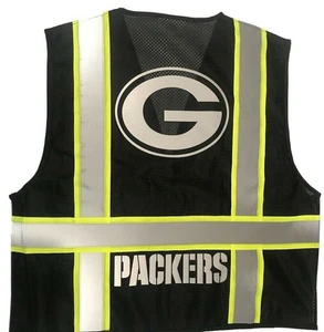 SAFETY WORK VEST PPE 🏈🦺GREENB BAY PACKERS W/REFLECTIVE STRIP SIZE ADULT M-5XL - Picture 1 of 2