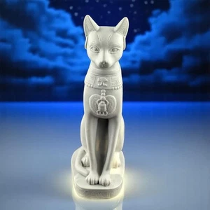 Göttin Bastet - Silikonform, Ägyptische Katzenform, Große Stumpenkerzenform, 3D - Bild 1 von 10