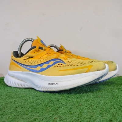 Saucony Trainers Size 5.5 Women's Yellow Ride 15 PWRRUN Comfort Running Shoes - Image 1 of 4