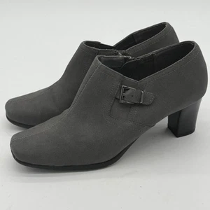 A2 by Aerosoles Boots Womens 9.5 W Harmonize Heelrest Ankle Booties Gray Zip - Picture 1 of 17